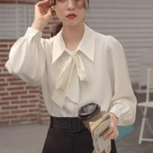 Белые блузки Rimocy China At AliExpress