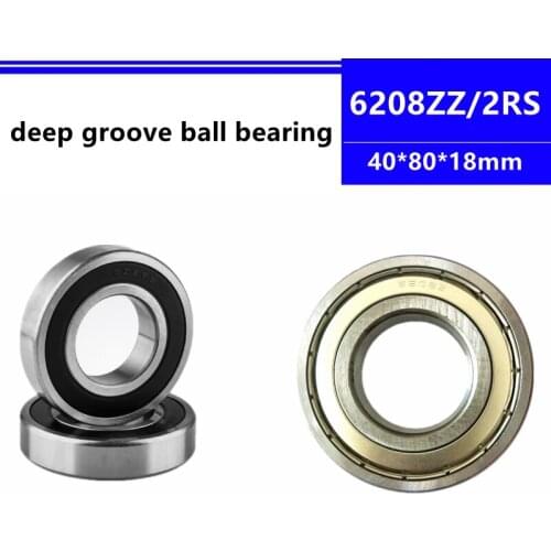 4pcs 6208ZZ 6208-2RS 40x80x18 mm shielded deep groove ball bearing 6208-2Z 6208Z 6208RS 6208 40*80*18 mm