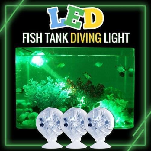 Fish Tank LED Lighting Waterproof Underwater Spotlight Marine Night/Diving Light Aquarium Lamp Decoration Accessories Drop