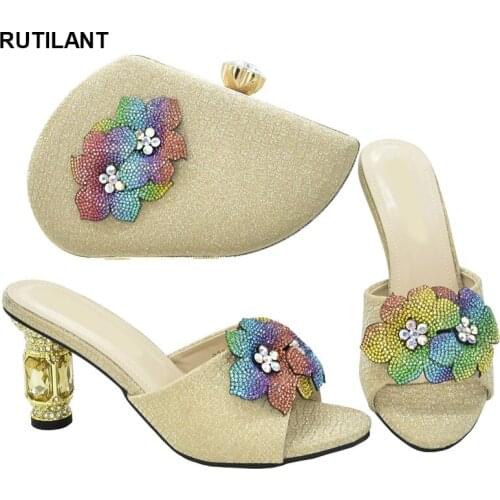 Italian Design High Heels Shoes and Bag To Match Nigerian Shoes and Bag Set Ladies Party Shoes and Bag Wedding Party Pumps