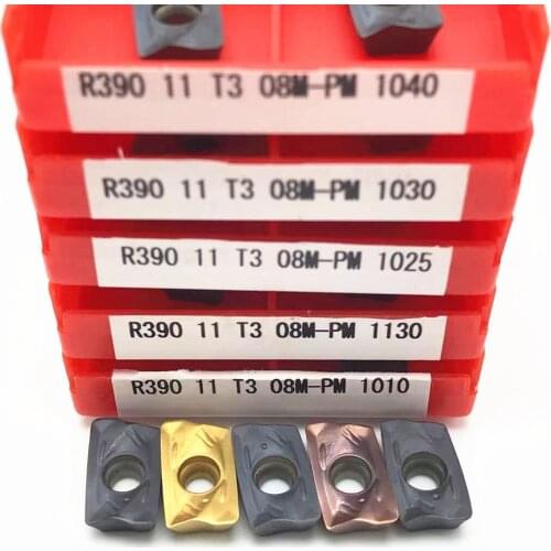 R390 11T308 PM 1025 1130 1030 1040 1010 carbide inserts for indexable face milling turning tools cutter CNC milling machine