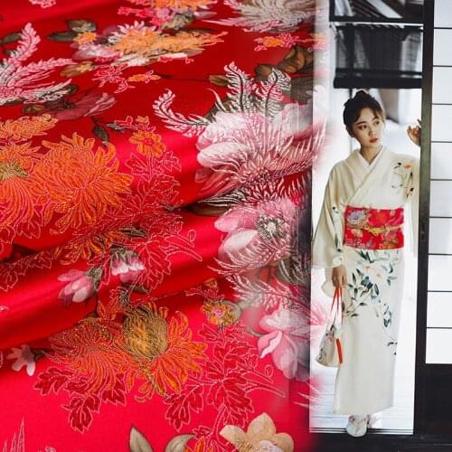 Japen brocade dress fabrics sewing materials for kimono and women dress high-end fashion Japanese kimono fabric by the yard