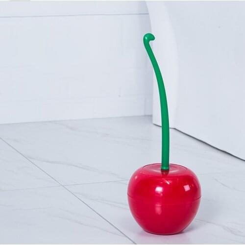 Hot Sale Lovely Creative Cherry Shape Toilet Brush Lavatory Brush For Toilet Bathroom Equipment Bathroom Hardware Accessories