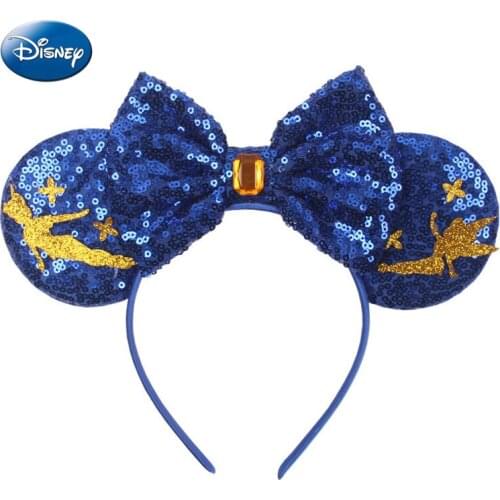 Disney Women Bows Minnie Mickey Lovely Girls Headband Ears Hair-Accessories Kid Head-Accessories Headdress Head Band Party