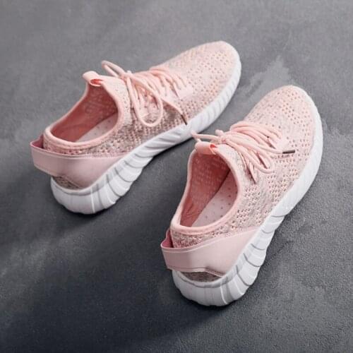 Women Shoes 2019 Spring Summer New Mesh Sneakers Lightweight Pink Casual Shoes for Women Flat Mesh Tenis Feminino Shoes XC-78