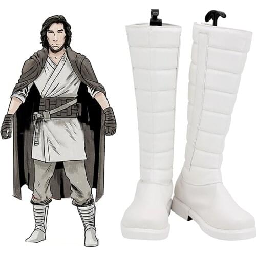 Star Cosplay Wars Ben Solo Boots PU Leather Shoes Halloween Cosplay Prop