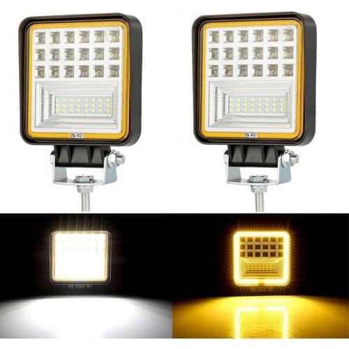 4inch 126W led light bar work light Offroad Driving Led headlights 12V 24V 42LED Spot Flood Beam For auto 4x4 ATV accessories