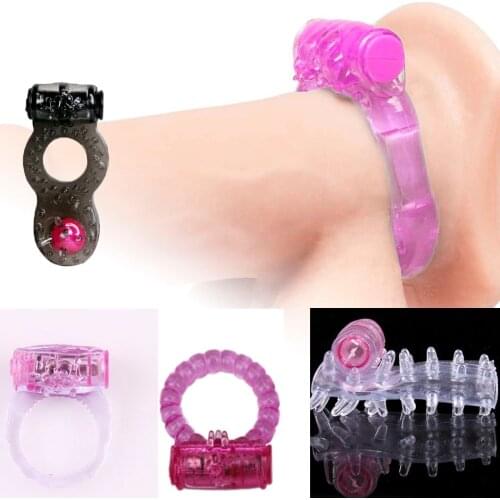 5pcs Delay Lasting Ring Sex vibrator Longer Erection Tingling additional Stimulation finger rings bullet Vibrating Lots Wholesal
