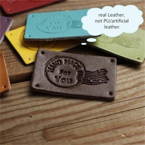 Free shipping real leather handmade leather Disc/Hand sewn Decoration diy hand Accessories/Handmade leather handbag labels