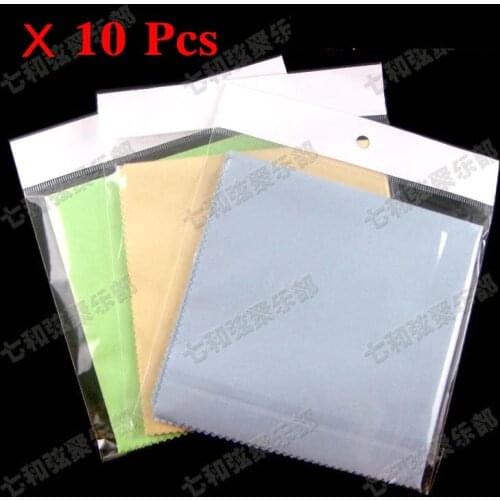 10 pcs Microfibre Cleaning Cloth for Musical Instrument. Guitar Piano polish cloth