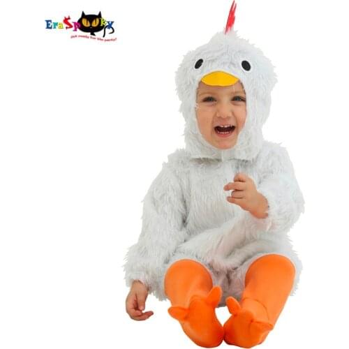 Eraspooky Animal Infant Chicken Halloween Costume Kids Easter Toddler Jumpsuit New Born Cosplay Baby Girl Christmas Party Outfit