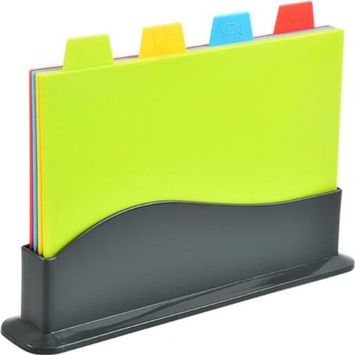 5Pcs/Set Cutting Board Easy Clean Frosted Non-slip Plastic Safe Vegetables Chopping Kitchen Stuff Tool Gadget Chopping Blocks