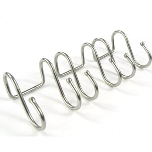 Stainless Steel Double S-Shaped Storage Hook for Bathroom Kitchen Wall Door Organizer Accessories
