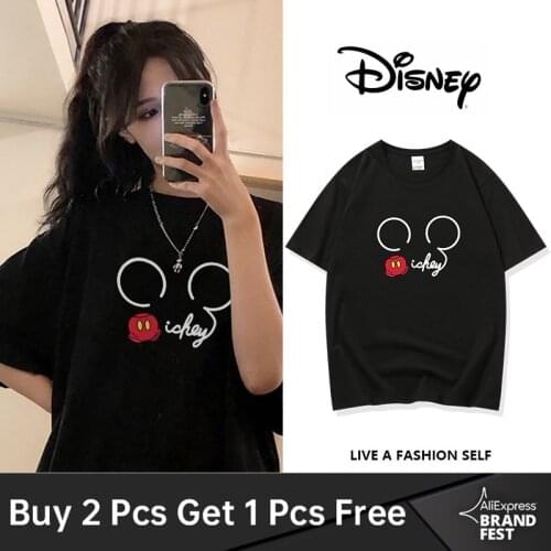 Disney Mickey Mouse Women T-shirt Cotton Female Korean Style Loose Short Sleeve Summer Priming Tee Tops Tshirt Harajuku Clothing
