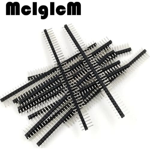 H024-01 200pcs/lot 40 Pin 1x40 Single Row Male 2.54 Breakable Pin Header Connector Strip Black Free shipping