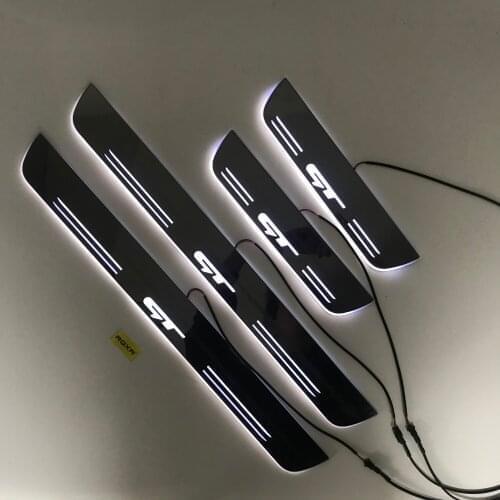 Infrared Sensor Control Led Door Sill Plate Strip Welcome Light Threshold Guard Protectors for Kia K5 Optima Gt