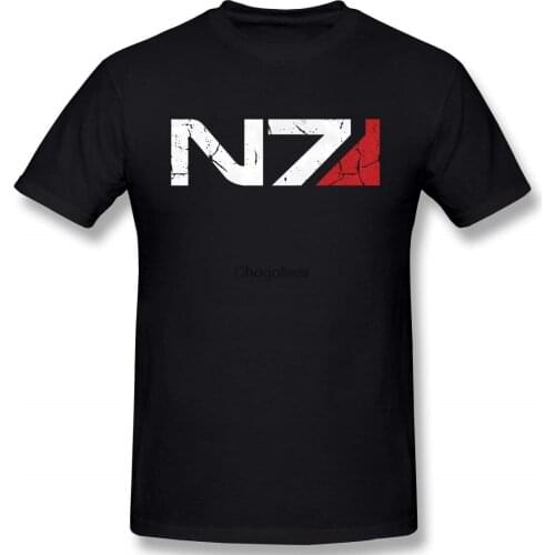 DSion Mens Mass Seven Eff Sevenect Mass Effect N7 Adult Short Sleeve T-Shirt