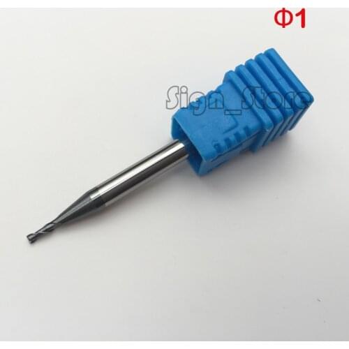 5PCS HRC55 1MM TWO 2 flutes 2F Tungsten Carbide End Mill set / milling cutter set CNC Router END MILLS Bits for 55HRC steel