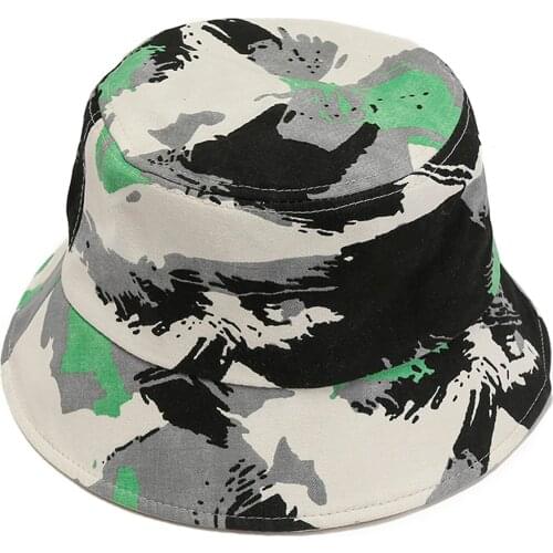 Camouflage Printing Bucket Hat Women Men Double Sided Flip Hats For Adult Unisex Outdoor Sun Protection Beach Hat Casquette 2021
