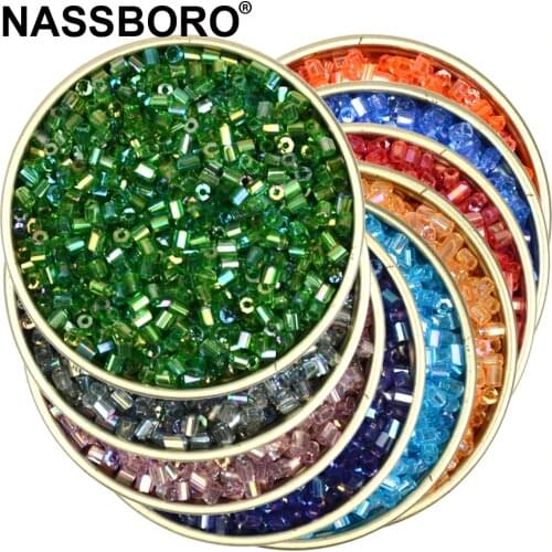 Approx.1000pcs 2mm 11/0 AB Color H Shape Czech Glass Beads Charms Kralen Seed Beads for Jewelry Making DIY Bracelet Necklace