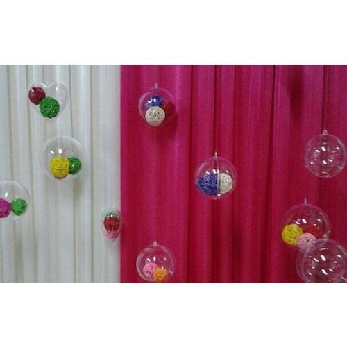 Transparent plastic Christmas decoration ball , clear hanging box , clear candy packing box , 4cm size 50pcs per lot