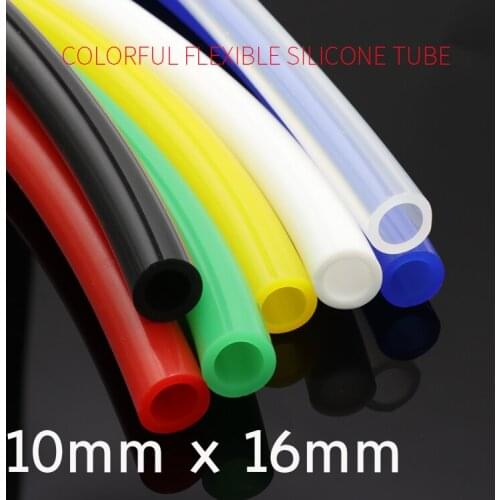 Colorful Flexible Silicone Tube ID 10mm x 16mm OD Food Grade Non-toxic Drink Water Rubber Hose Milk Beer Soft Pipe Connector