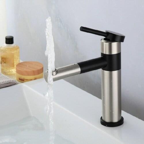360 Degree Rotate Tall Basin Mixer Cold and Hot Water Tap Torneira Da Bacia Single Handle Bathroom Faucet Torneiras Do Banheiro