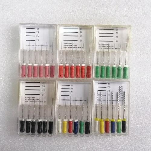 RZ3S Dental Reamer Stainless Steel 10 Packs 06#/08#/10#/15-40#/45-80# Endo Root Canal H File Hand Use Endodontic Instruments