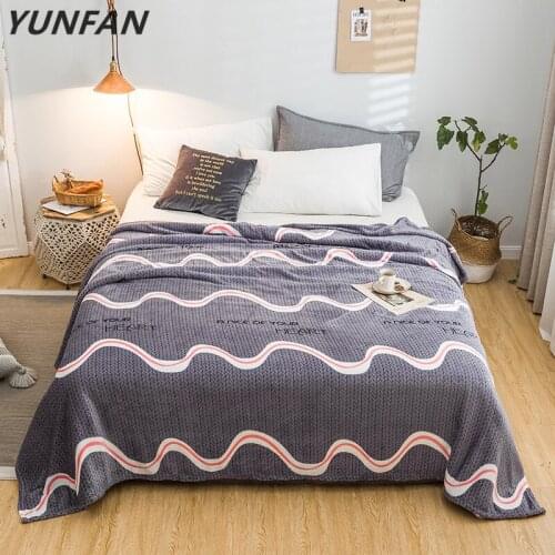 Stripe thin blanket fashion thin quilt twin full queen girls boys blanket Throw Flannel blanket on Bed/car/sofa rug Home textile