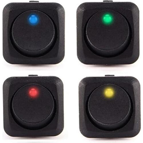 Car modification Rocker switch button 12V with LED lights 25A Ship type switch ON-OFF universal small switch