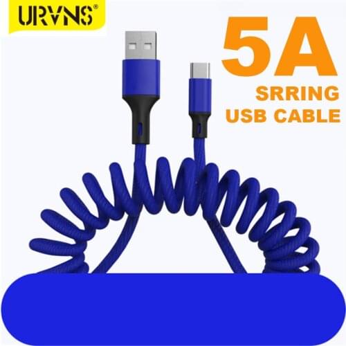 URVNS 5A USB C Cable Fast Charging Lightning Type C Micro USB Cable For iPhone Samsung Galaxy Huawei Xiaomi Type-C Charger Cable