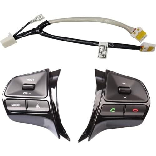 Bright black button border Factory price High quality Steering Wheel Audio Control Buttons for KIA K2 RIO Steering wheel button