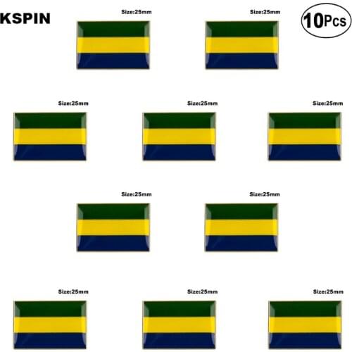Gabon Lapel Pin Flag badge Brooch Pins Badges 10Pcs a Lot