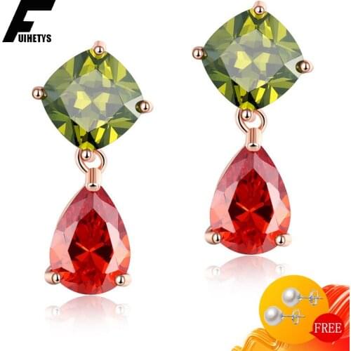 Fashion Women Earrings 925 Silver Jewelry Water Drop Zircon Gemstone Earring for Wedding Engagement Party Accessories Wholesale