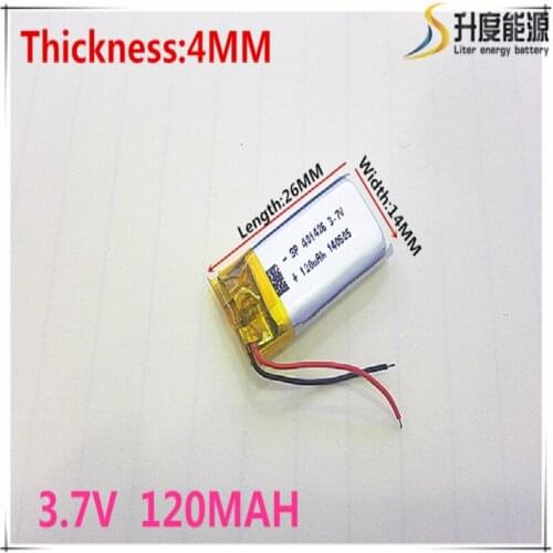 1PCS 401426 3.7V 120mah tablet battery With Protection Board For MP3 MP4 MP5 GPS Glass Digital Product