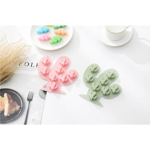 1PC 8 Hole Silicone Mold Cake Cactus Shape Baking Tools DIY Ice Tray Chocolate Pastry Bread Mould OK 0997
