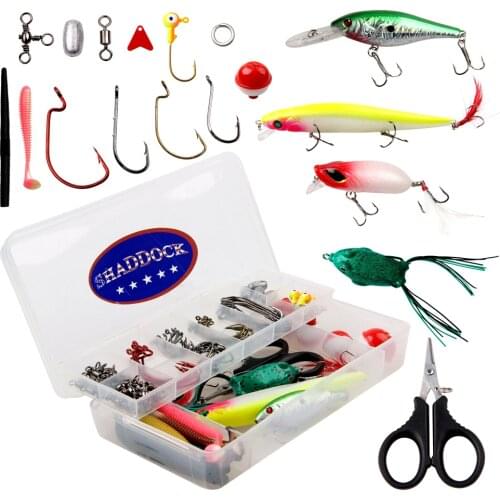 120Pcs/Box Fishing Accessories Tackle Kit Including Jig Hooks Swivels Sinkers Split Rings Float For Freshwater Salt