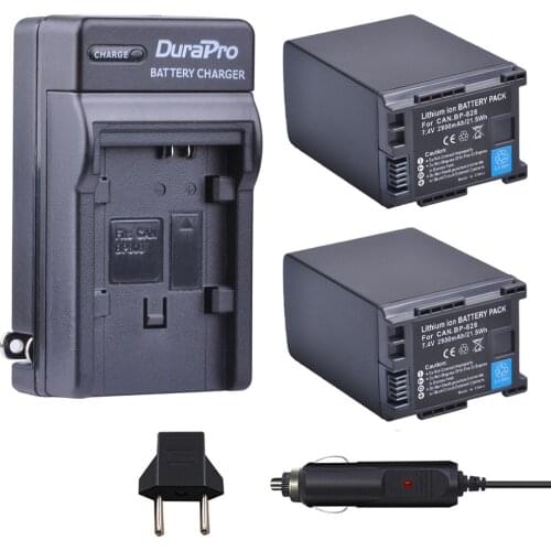 2pcs BP-828 BP 828 BP828 Li-ion Battery + Car Charger + EU plug for Canon HFM300 HFM30 HFG30 HFG10 HFM40 HFM400 HFS30 HF20 HG20