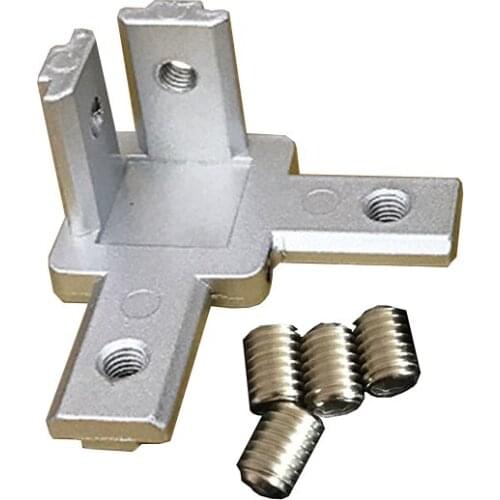 3-Way End Corner Bracket Connector for T slot Aluminum Extrusion Profile 4040 series Pack of 2