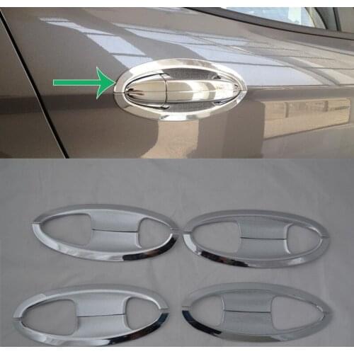 Car Accessories Exterior Decoration ABS Chrome Side Door Handle Bowl Cover Trim For Ford Ecosport 2013 Car-styling