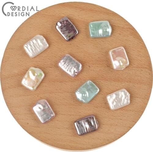 Cordial Design 11*15MM Jewelry Accessories/AB Effect/Imitation Pearl Beads/Rectangle Shape/Jewelry Findings & Components