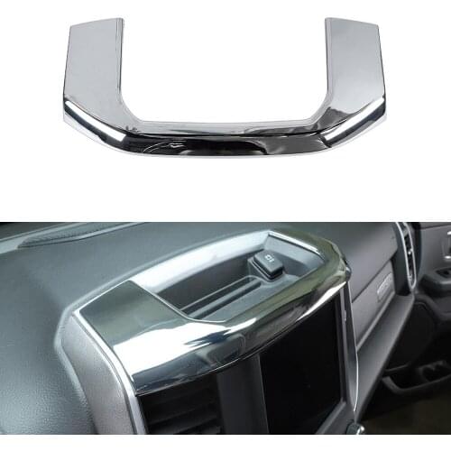 New ABS Car Trim For Dodge Ram 2018 Up Dashboard Central Console Storage Holder Decoration Strips Styling