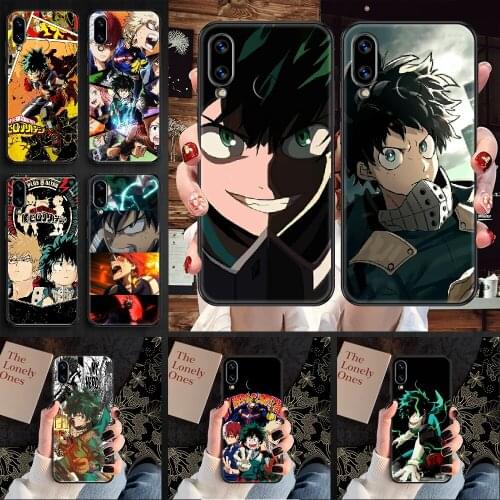 My Hero Academia Izuku Midoriya Phone case For Huawei Honor 6 7 8 9 10 10i 20 A C X Lite Pro Play black tpu back 3D cover pretty