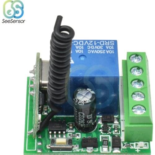 DC 12V 1 Channel 433MHz/315MHz Wireless Relay Module RF Remote Control Switch Oscillator Receiver Control Board