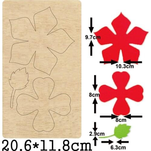 Leaf Flower Cutting Wood Dies 2021 New DIY flower Craft Wooden Die Suitable for Common Die Cutting Machines on the Market