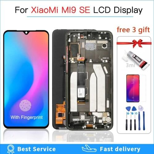 Tested AMOLED Original LCD For xiaomi Mi 9 Mi9 SE LCD Display Touch Screen Digitizer Assembly mi9se fingerprint free shipping