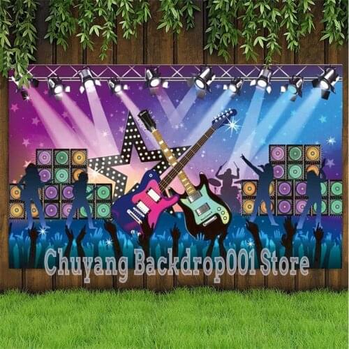 Hip Hop 80s 90s Disco Backdrop Guitar Music Dance Show Time Adult Party Photography Background For Photo Studio Prop