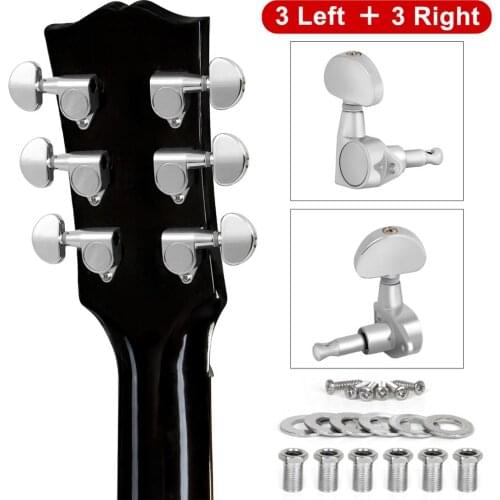 Kmise Guitar Tuning Pegs 3L3R Closed 18 :1 for Acoustic Guitar Parts&Accessories 10mm Hole on Headstock