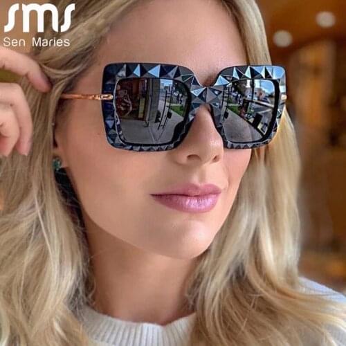Square Sunglasses Women Men 2021 Oversized Retro Luxury Brand Designer Sun Glasses Female Male Eyewear Oculos De Sol