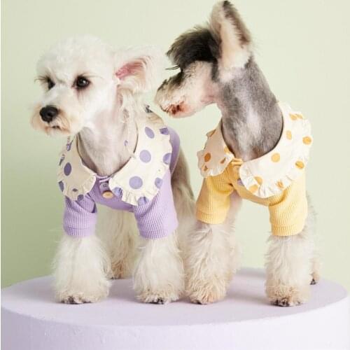 Sweet Dog Tshirts for Small Medium Dogs Bichon Dot Shirt Schnauzer Summer Cute Clothing French Bulldog Pet Dog Costumes